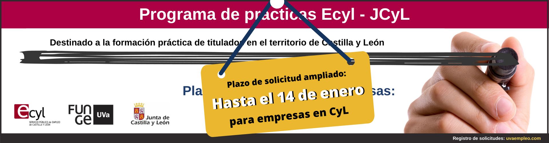 Programa de prácticas para titulados Ecyl JCyL 2020 Fundación General de la Universidad de Valladolid plazo de presentación ampliado