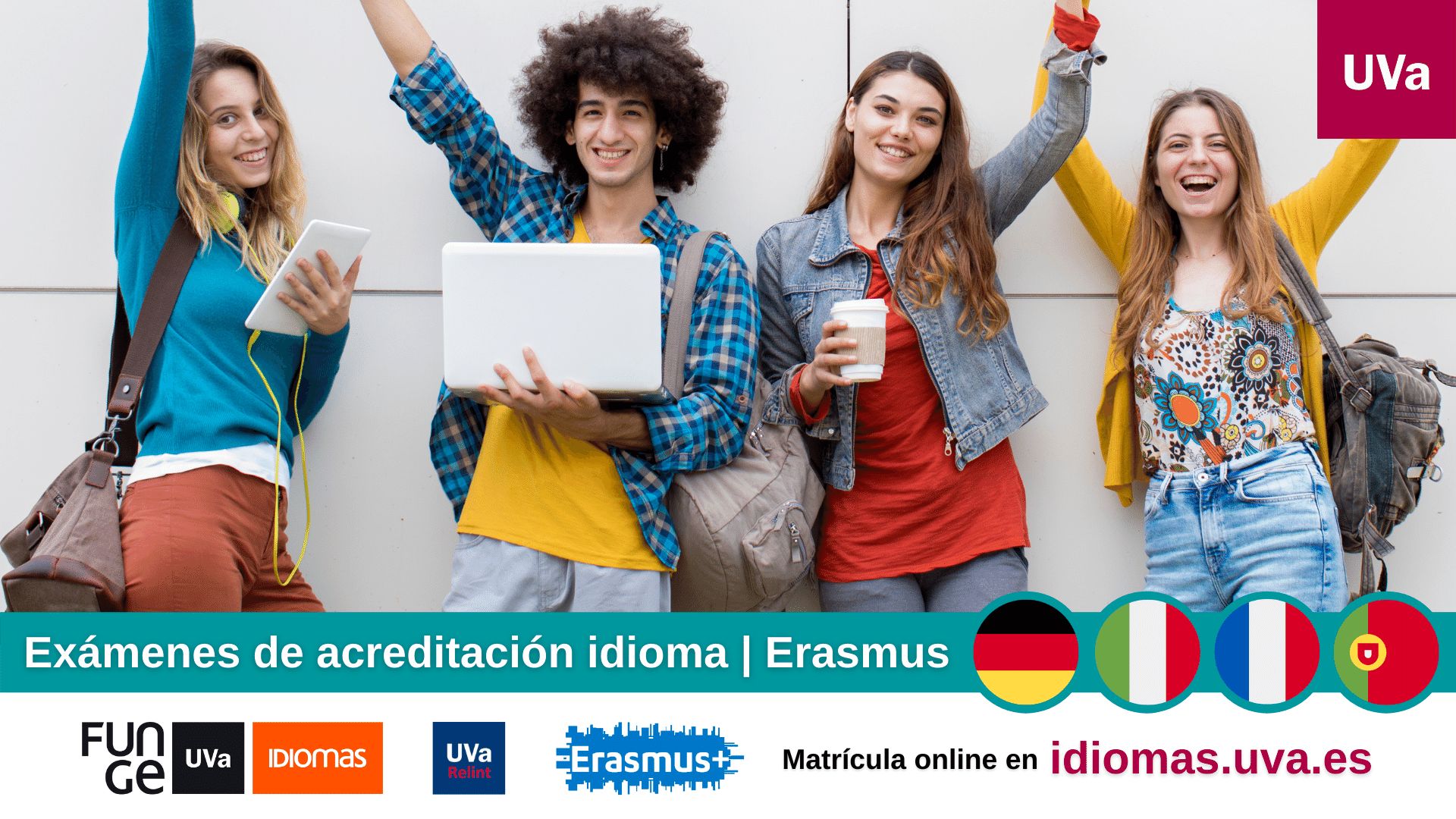 Examenes de acreditacion idiomas Erasmus frances aleman italiano portugues Centro de Idiomas Universidad de Valladolid
