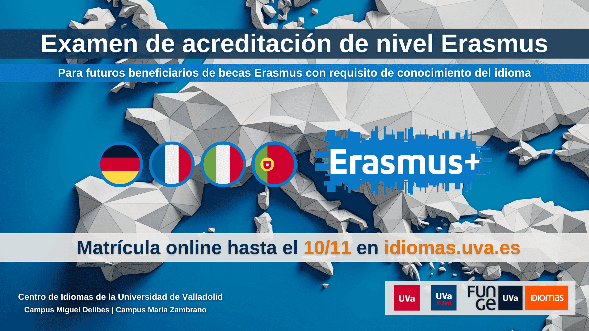 Examen acreditacion Erasmus Idiomas UVa noviembre 2022