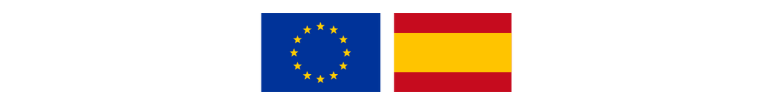 Bandera UE y Espana
